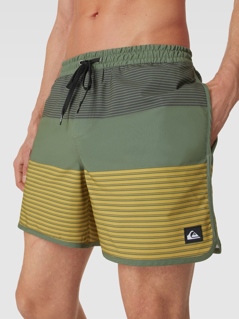Badehose mit Allover-Muster Modell 'TIJUANA' in khaki