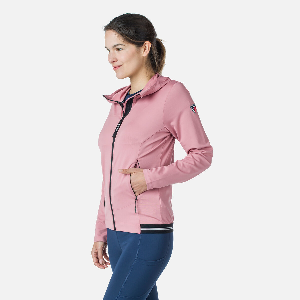 Eco Kapuzenpullover mit durchgehendem Reißverschluss für Damen