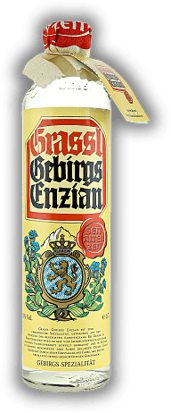 Grassl Gebirgs Enzian Grassl Gebirgs Enzian Eine urbayrische Spezialität, gewonnen aus den Wurzeln des berühmten Alpenenzians. 0,7	 Liter - Vol 40%