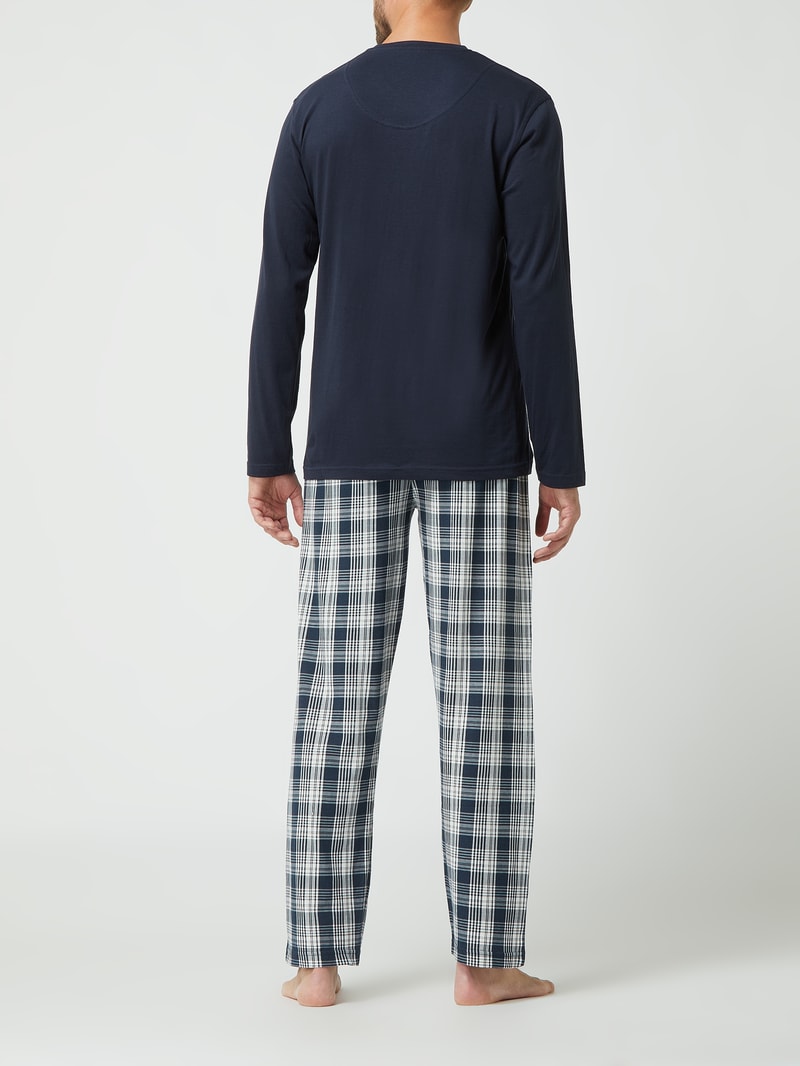 Pyjama aus Baumwolle in blau