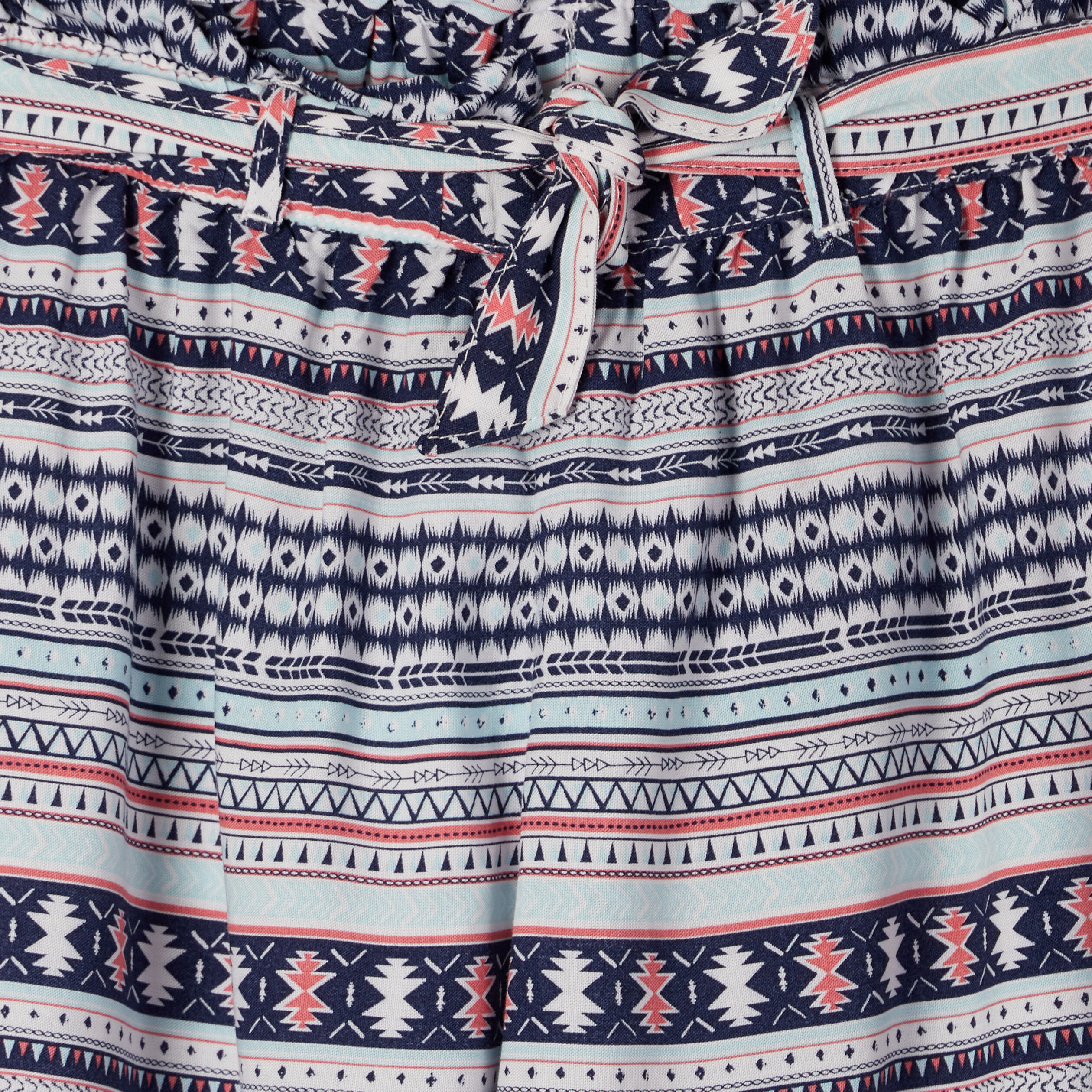 Short fluide avec ceinture blanc fille | La Halle