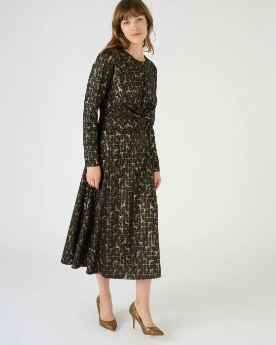 Robe imprimée en maille fantaisie