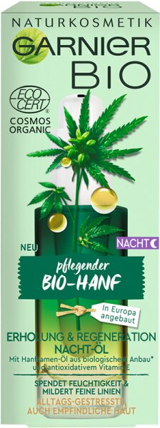 Garnier Bio-Hanf Erholung & Regeneration Nacht-Öl Gesichtsöl