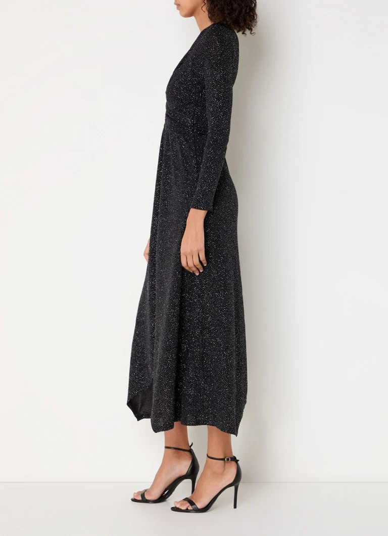 Rochie midi Brady de la ba&sh, decorată cu cristale.