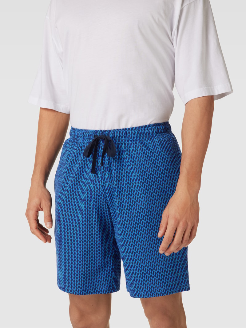 Sweatshorts mit Allover-Muster in aqua blau