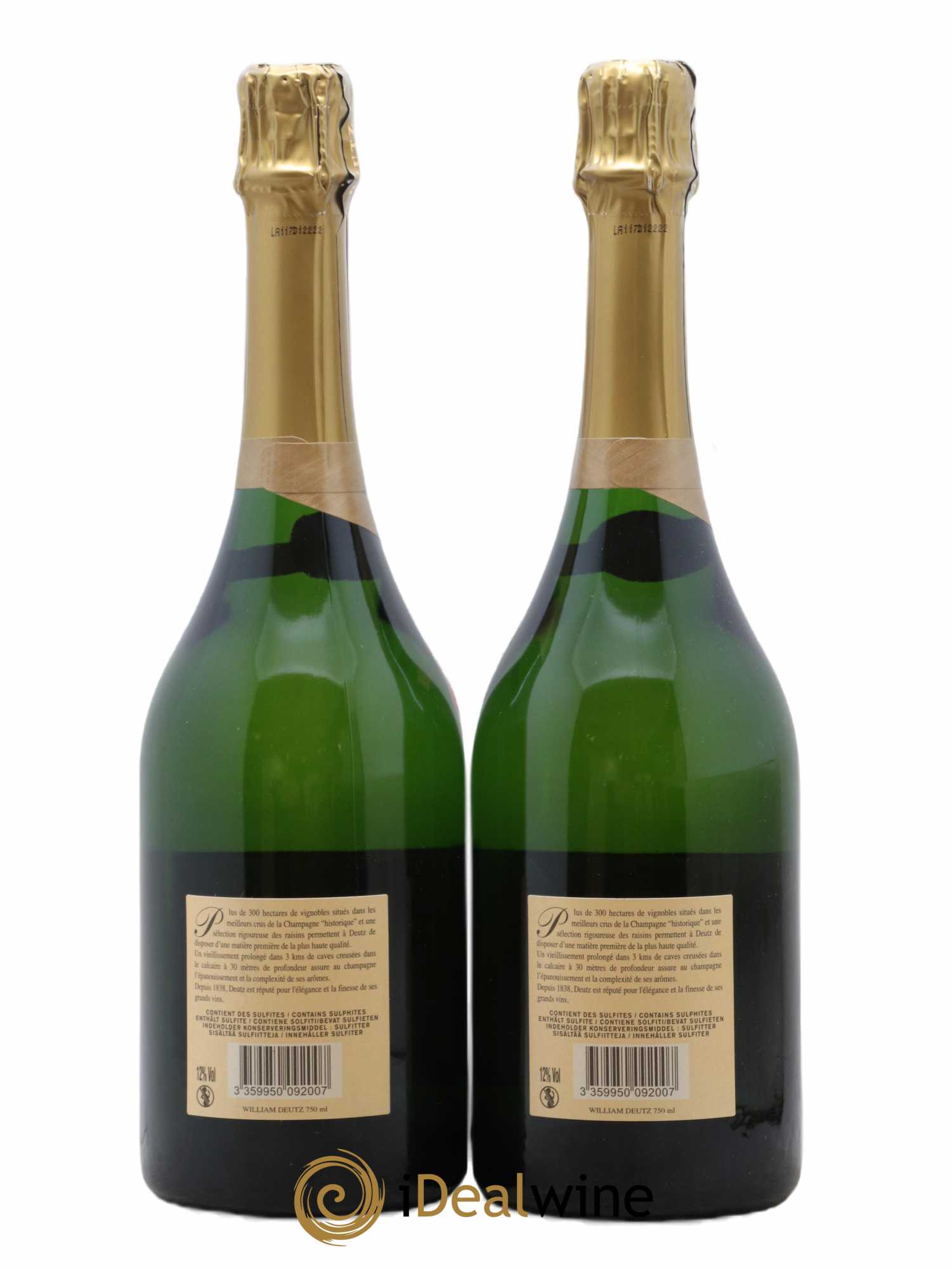 Cuvée William Deutz Deutz  2013 - Lot de 2 Bouteilles