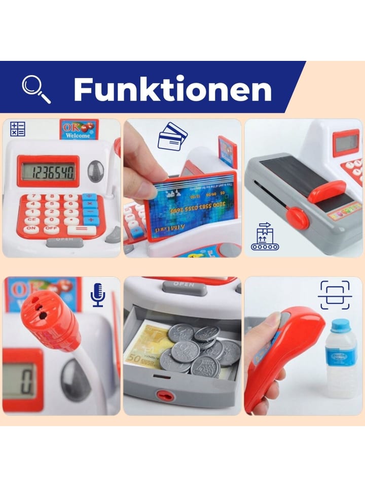 Coemo Spielzeugkasse Linus Supermarktkasse in bunt günstig kaufen onesize