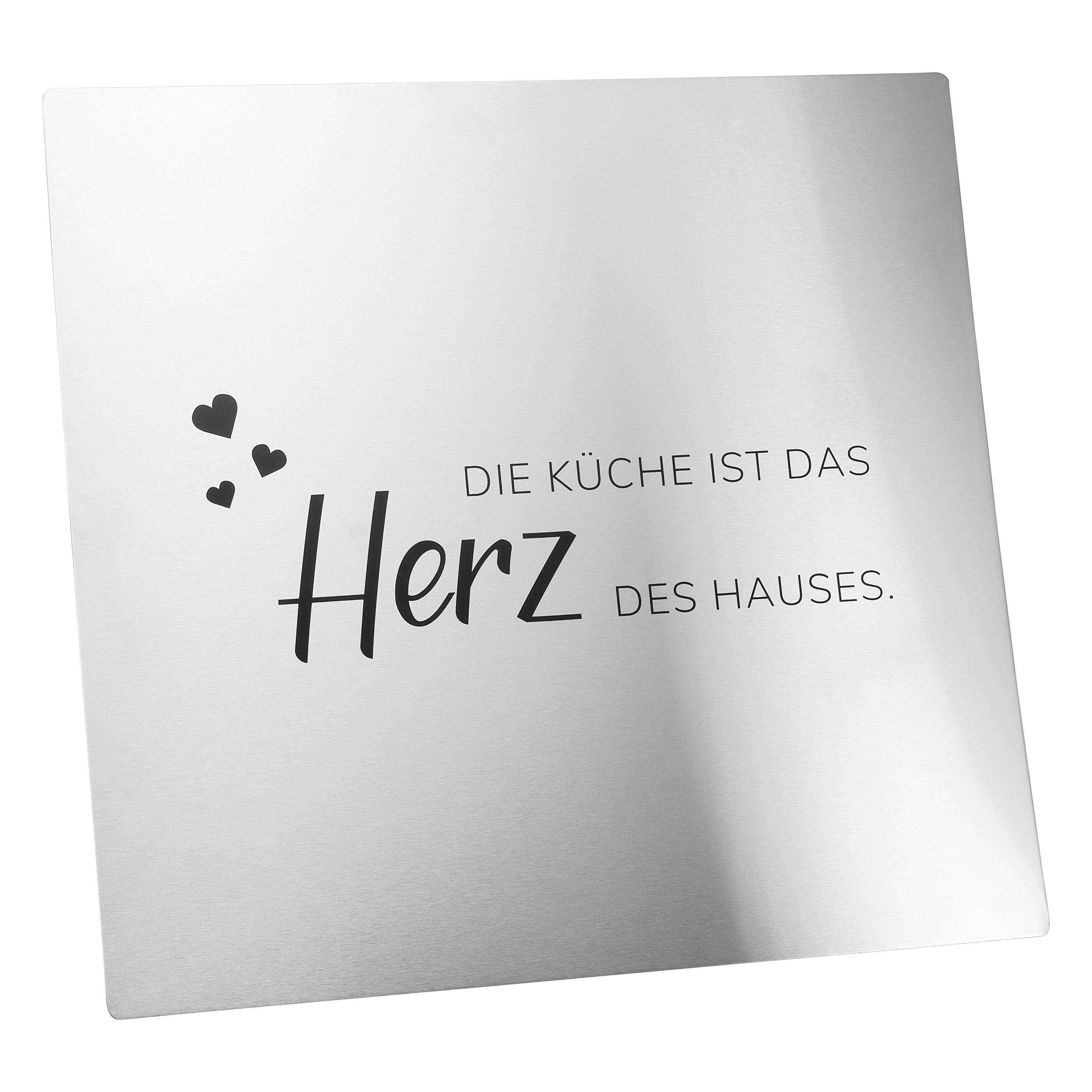 bremermann Spritzschutz bremermann Herdspritzschutz 2in1 mit Dekor aus Edelstahl // ca. 59 B