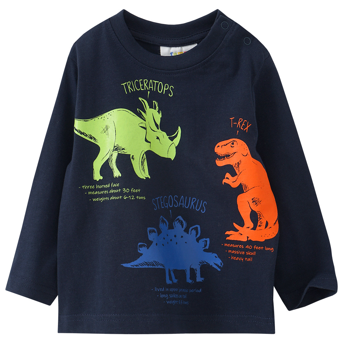 Baby Langarmshirt mit Dino-Print