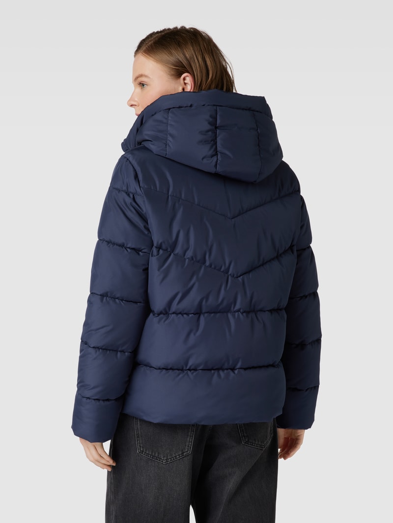 Steppjacke mit Kapuze in marineblau