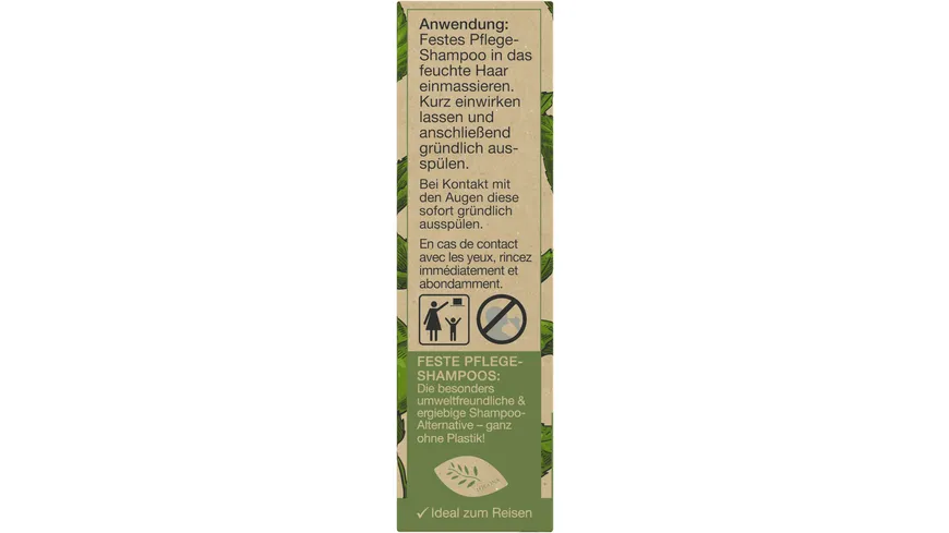 LOGONA Festes Pflege Shampoo Bio-Hanf & Bio-Brennnessel 60 g