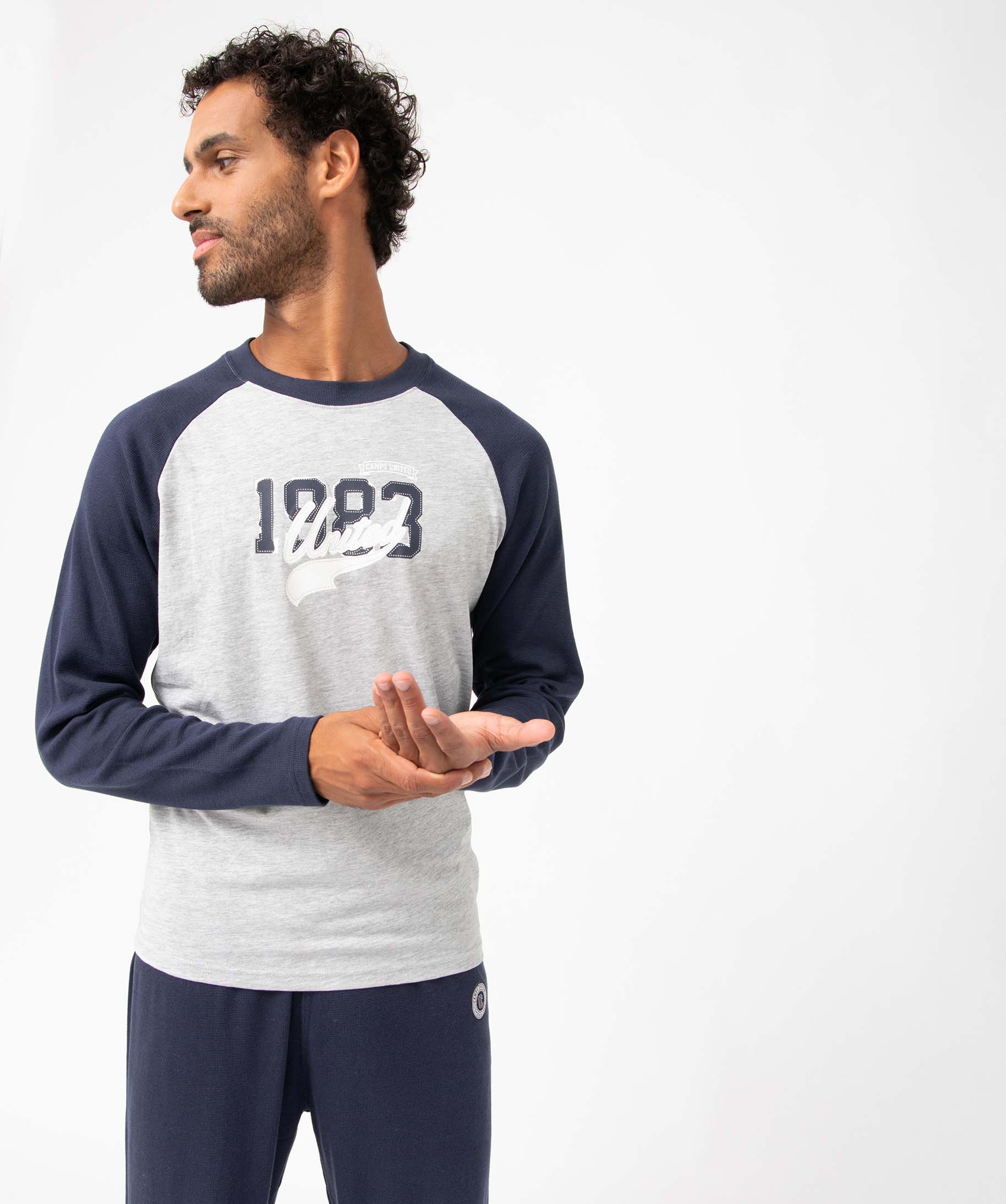 Pyjama homme bicolore - Camps United marine | GEMO