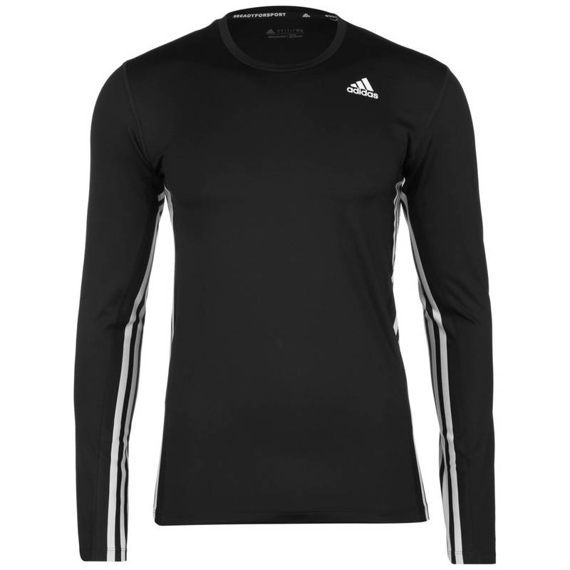 adidas Techfit 3-Streifen Langarmshirt Herren
