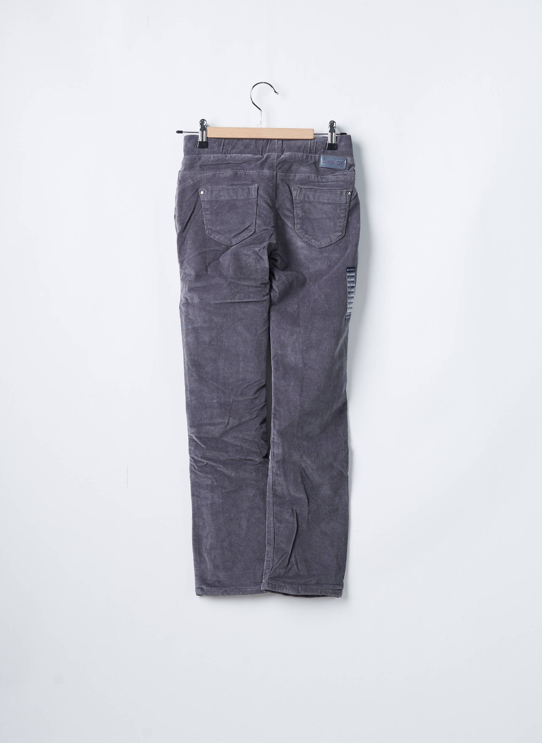 Okaidi Pantalons Droits Fille couleur gris