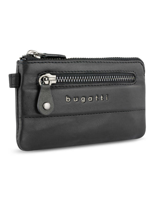 bugatti, Schlüsseletui, Leder, schwarz