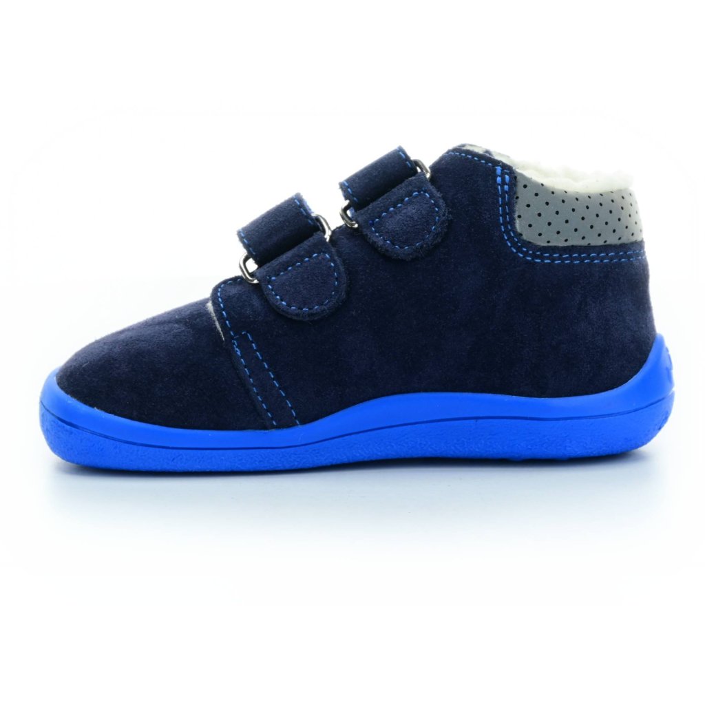Beda Daniel mit Membran und Hinterkappe (BF 0001/MK/OP) dunkelblaue Winterbarfußschuhe
