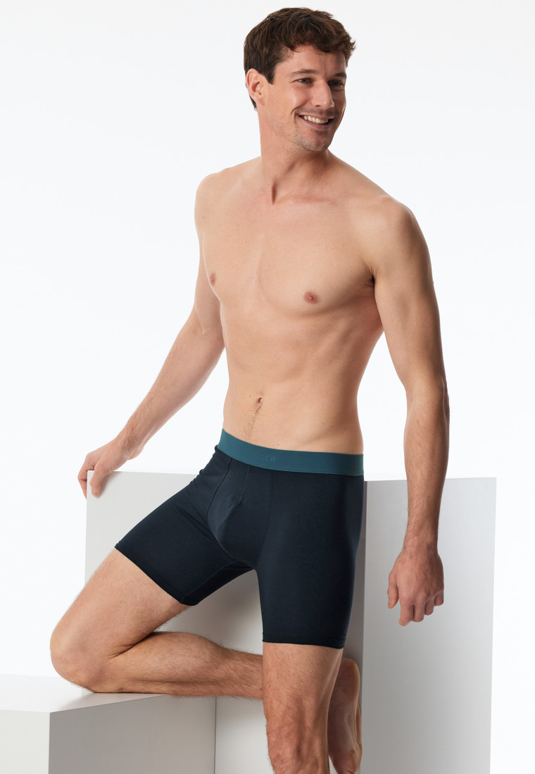 Long-Shorts 2er-Pack Organic Cotton Webgummibund mehrfarbig - 95/5