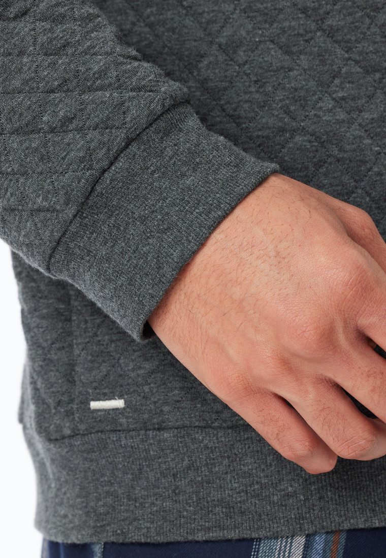 Sweatshirt dunkelgrau gemustert - Mix+Relax