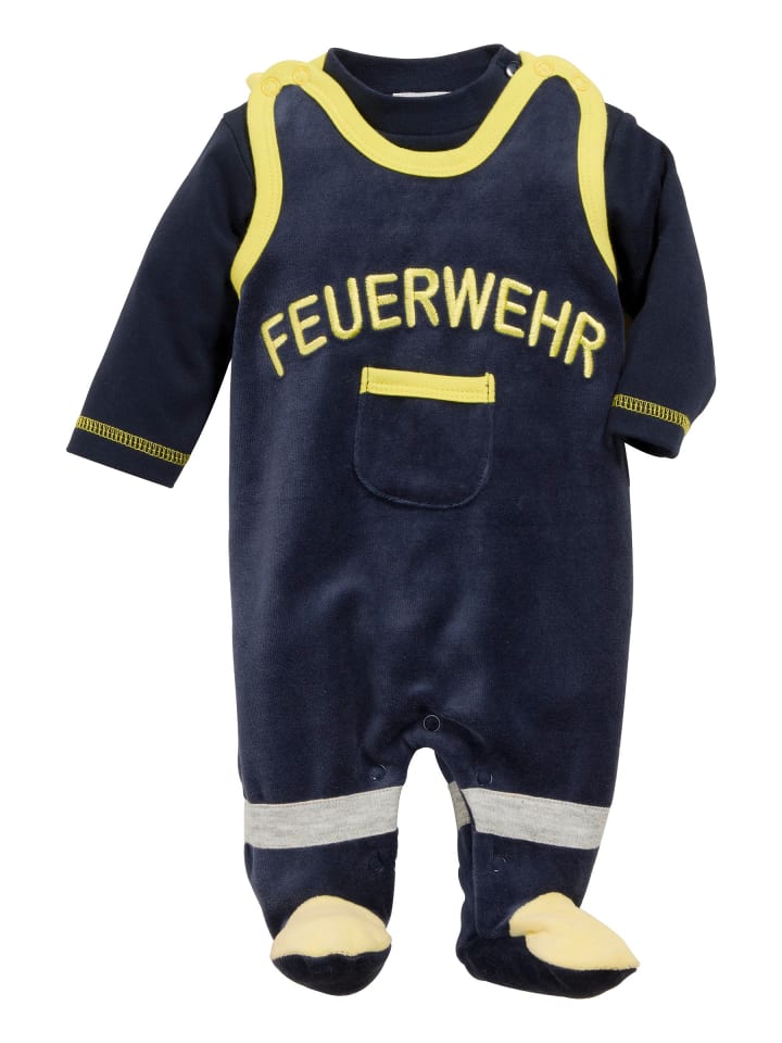 Schnizler Strampler-Set Nicki Feuerwehr in Marine günstig kaufen