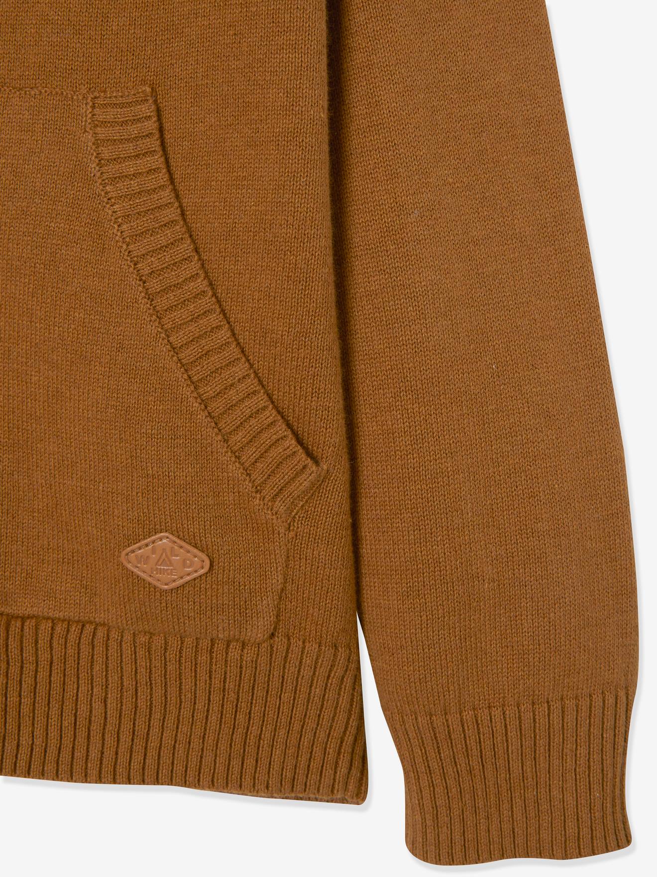 Vertbaudet Jungen Cardigan, Stehkragen, personalisierbar - tanne