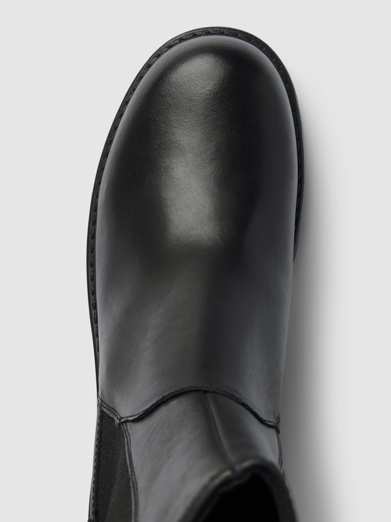 Chelsea Boots aus echtem Leder in schwarz