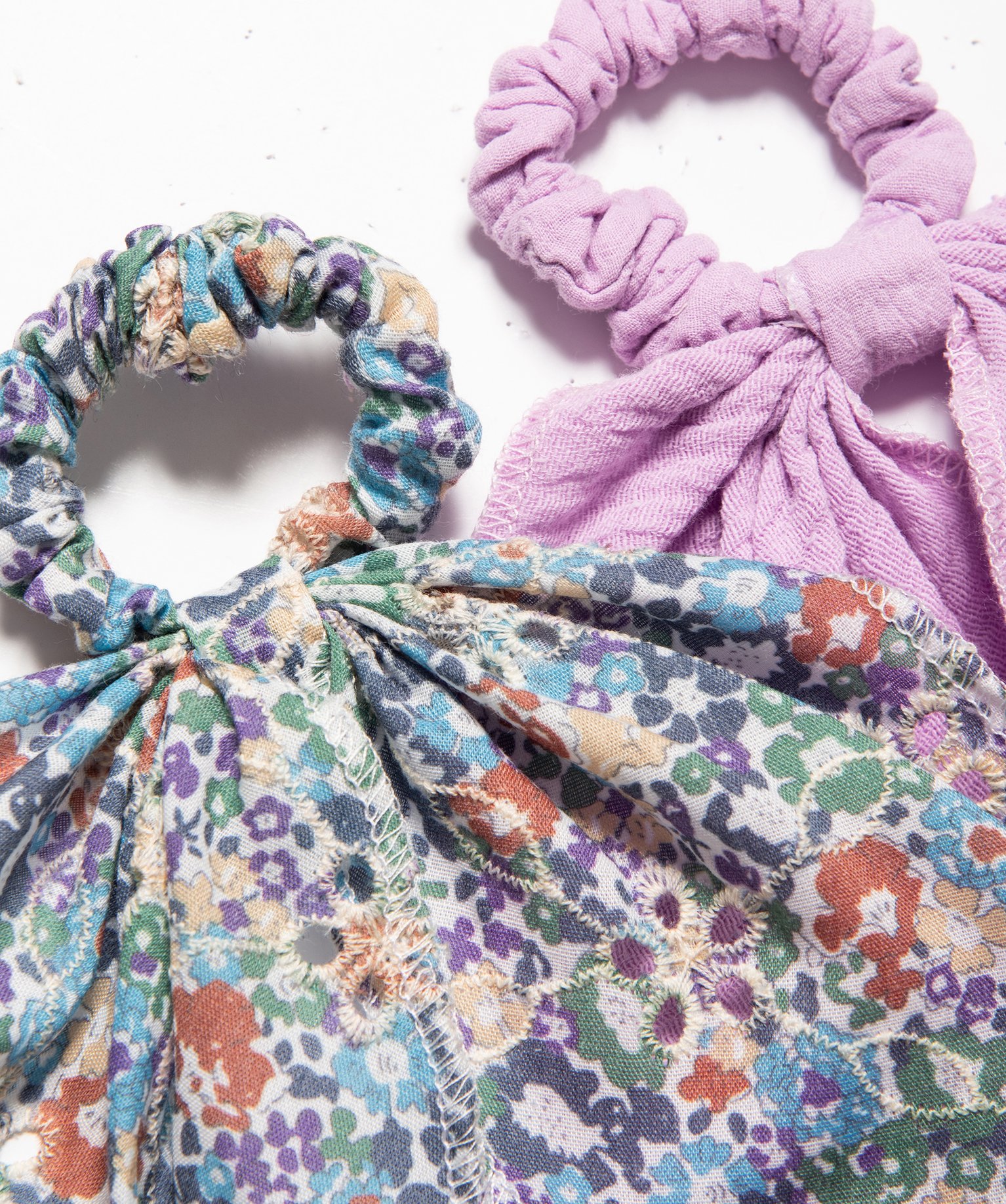 Elastiques cheveux effet foulard fille (lot de 2) violet | GEMO