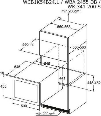 Amica Einbauweinkühlschrank WK 341 200 S, für 24 Standardflaschen á 0,75l,LED-Beleuchtung