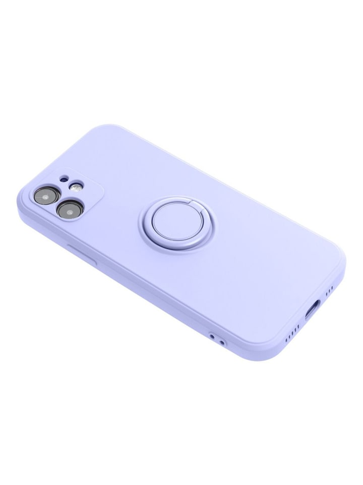 COFI 1453 Silikon Ring Handyhülle Schutzhülle für Smartphone Bumper in Violett günstig kaufen S