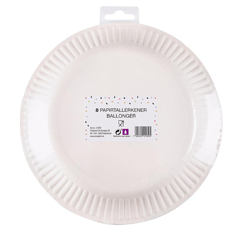 Giform Tallerken 8-pk ballonger