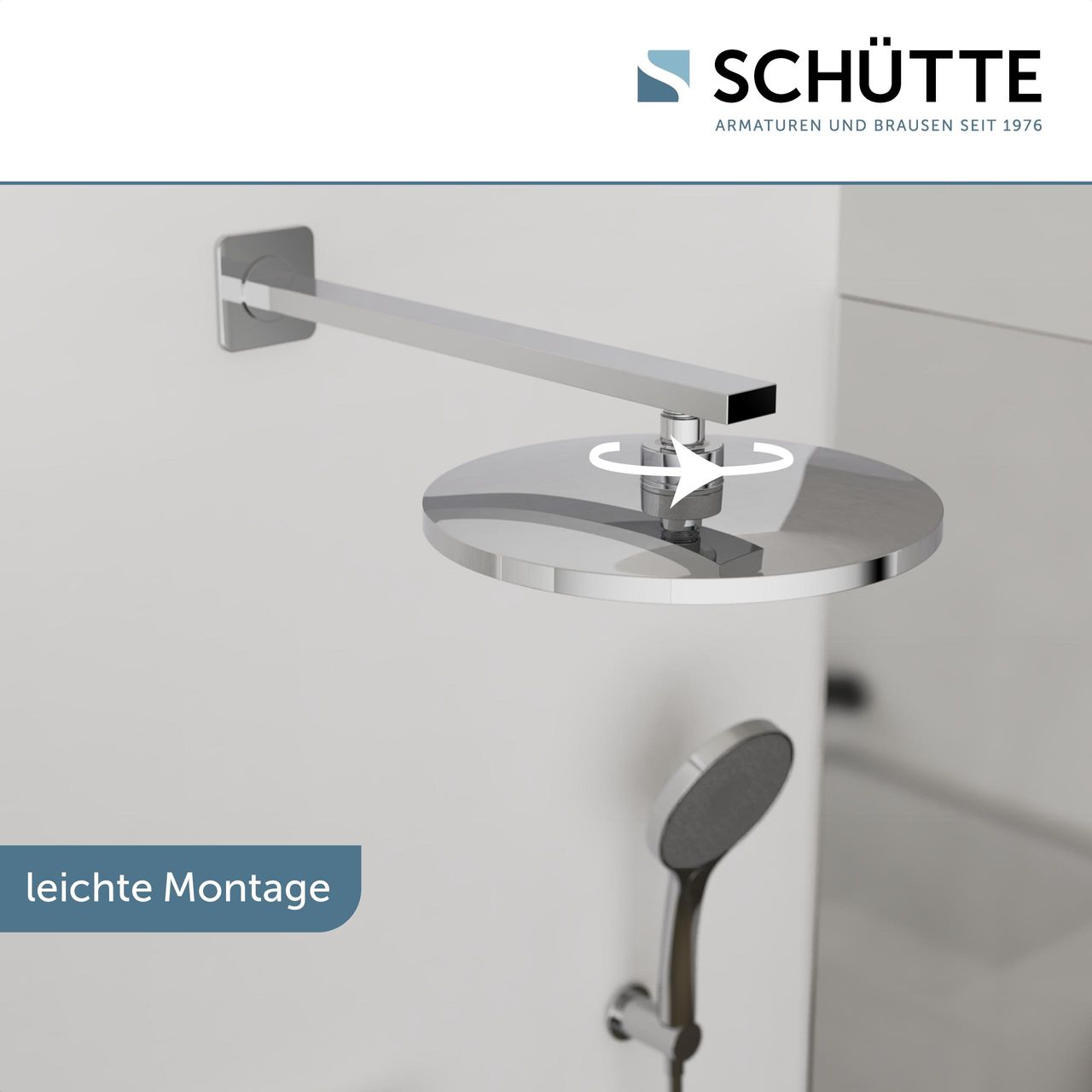 Schütte CAPRI Kopfbrause, Chrom/Anthrazit