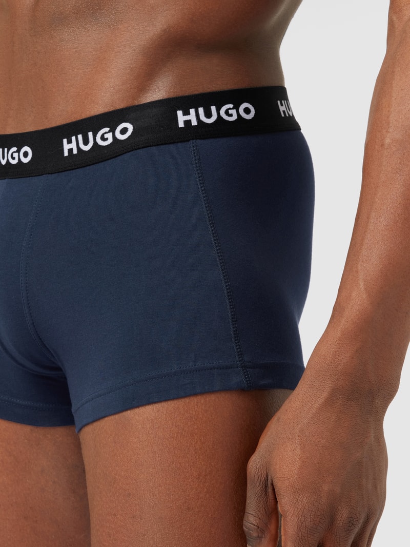 Trunks mit Label-Details im 3er-Pack in dunkelblau