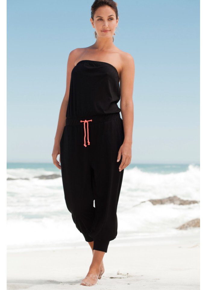 Bandeau-Jumpsuit mit Viskose