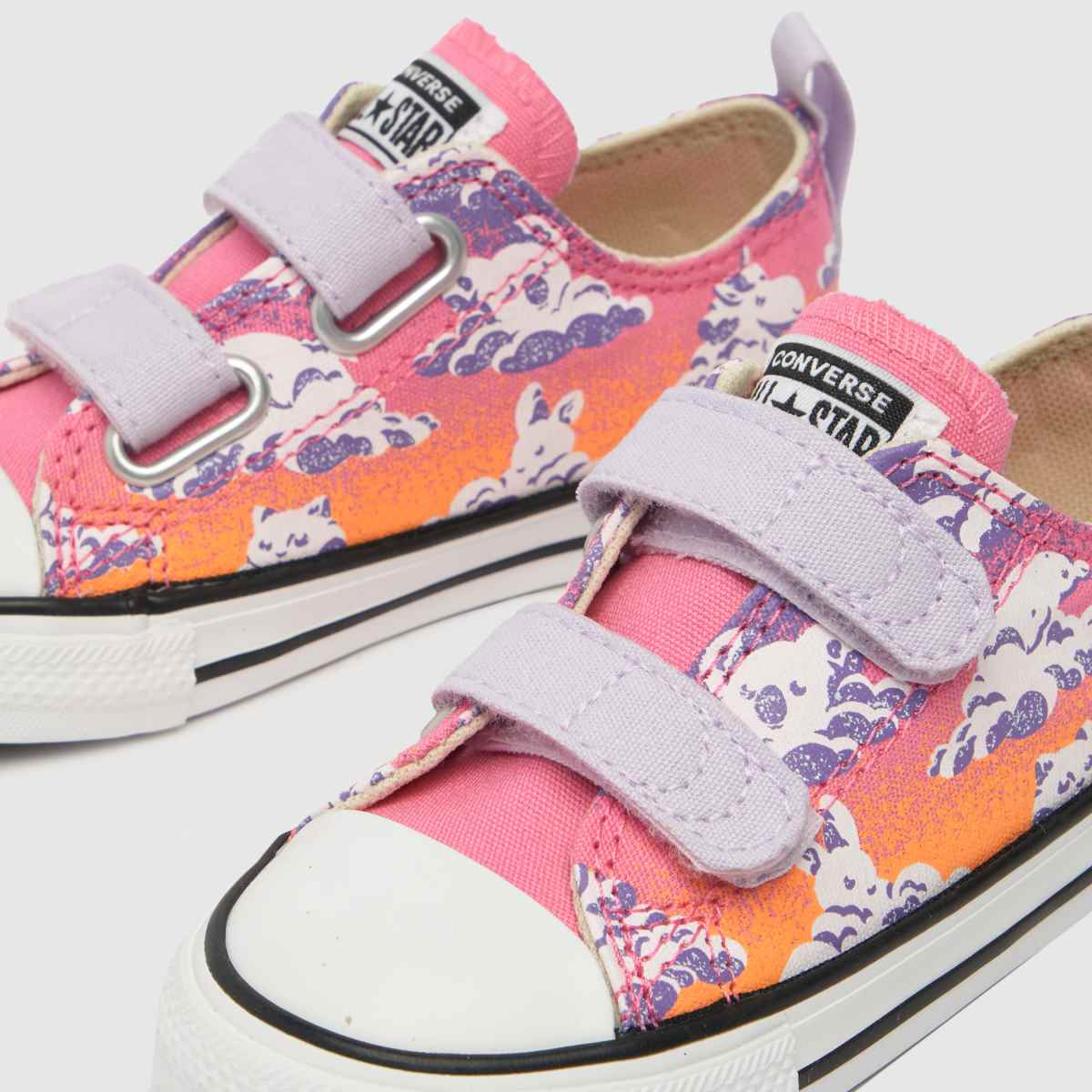 Converse rosa & lila all star lo 2v flickor småbarnsskor