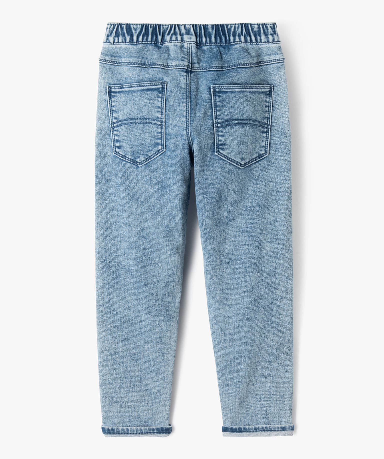Jean coupe ballon avec taille élastique Garçon brut | GEMO