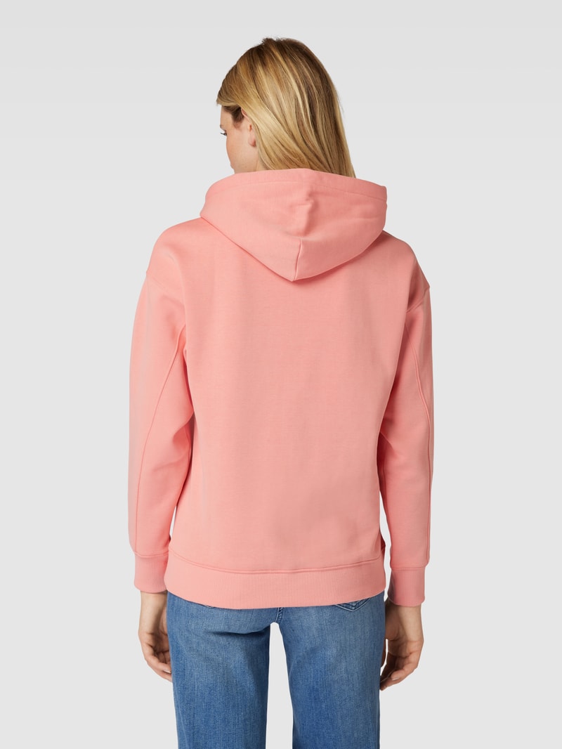 Hoodie mit Tunnelzug in koralle