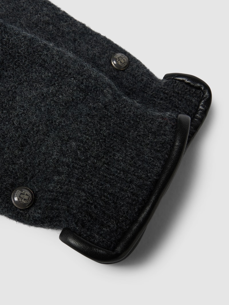 Handschuhe aus Schurwolle Modell 'WALK' in anthrazit