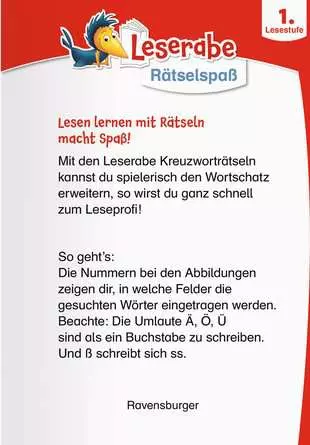 Leserabe: Kreuzworträtsel zum Lesenlernen (1. Lesestufe)