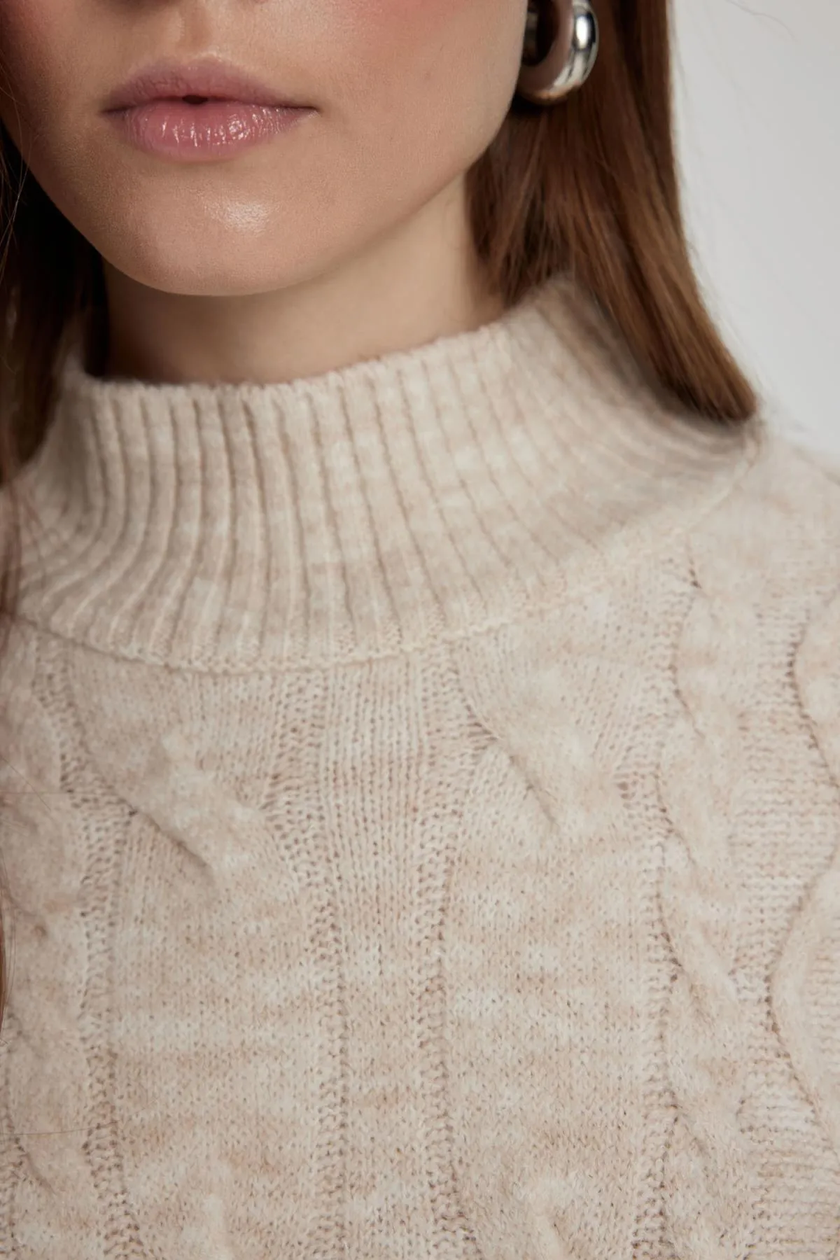 DeFacto  Langärmliges Kleid mit halblangem Rollkragen und normaler Passform