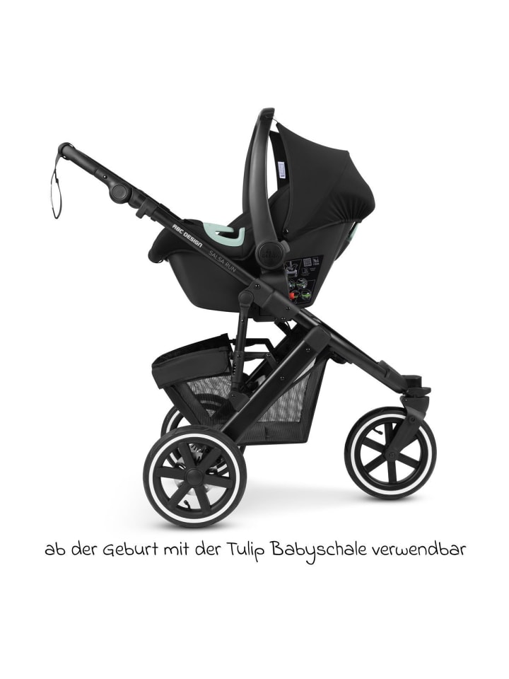 ABC-Design 3in1 Kinderwagen-Set Salsa Run - Babywanne, in schwarz günstig kaufen onesize