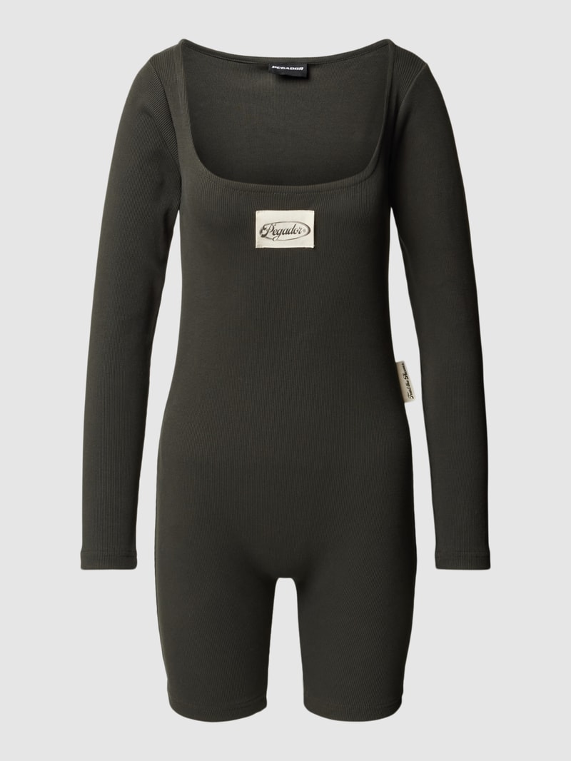 Jumpsuit mit Rippenstruktur Modell 'Diane' in anthrazit