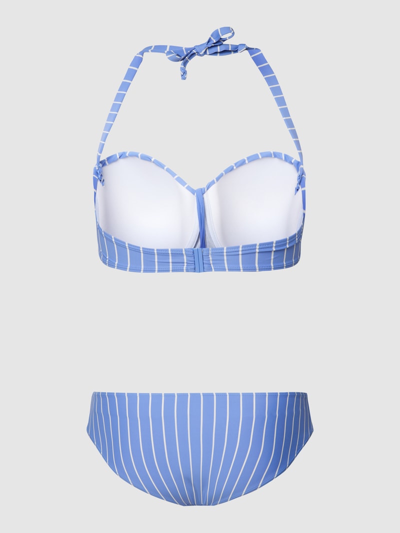 Bikini-Set mit Streifenmuster in hellblau