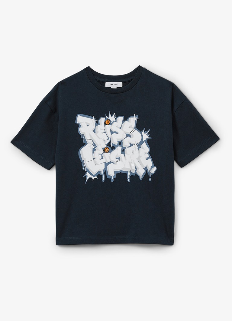 Reiss Pictor oversized T-shirt with logo print