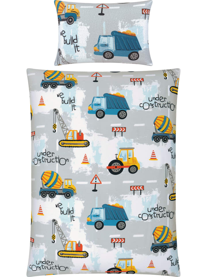 REDBEST Flanell Kinder-Bettwäsche in grau günstig kaufen