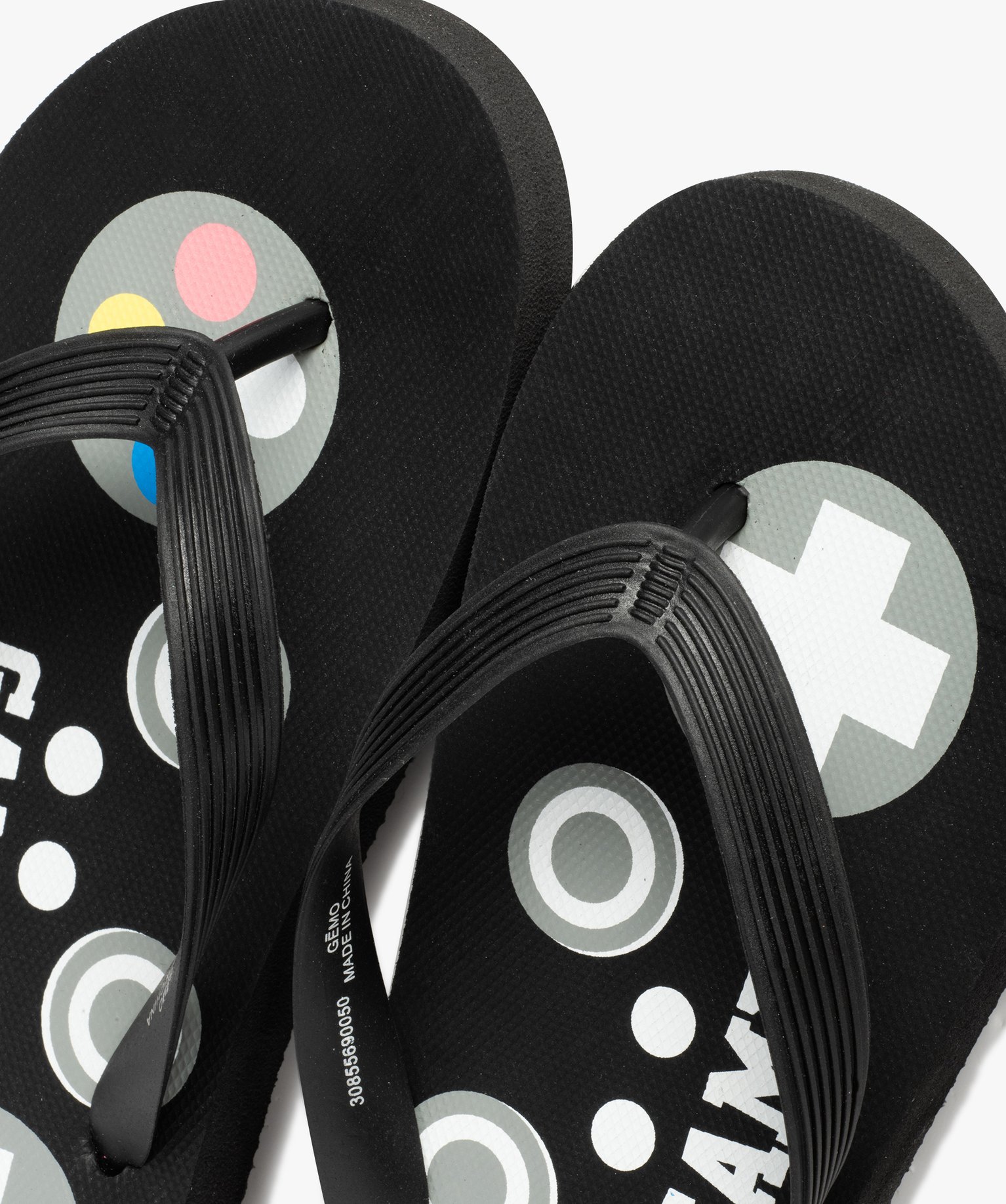 Tongs Garçon imprimées console de jeu noir | GEMO