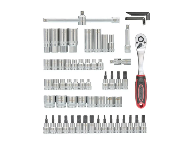 Soquetes e bits PARKSIDE® Zestaw PSSS 65 A1, 65 elementos