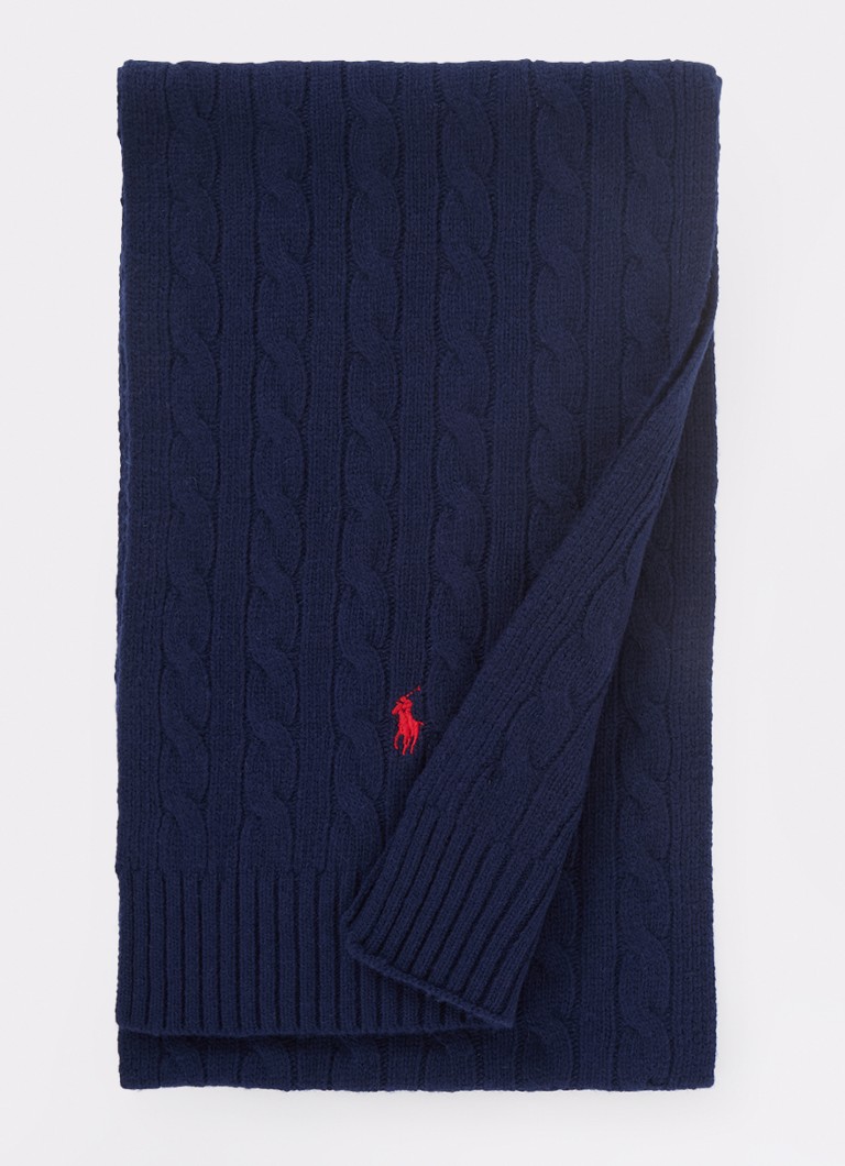 Sciarpa Ralph Lauren in maglia a trecce, misto lana, 205 x 30 cm