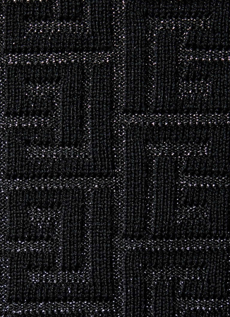 Balmain  Grofgebreid vest met logoprint en sierknopen