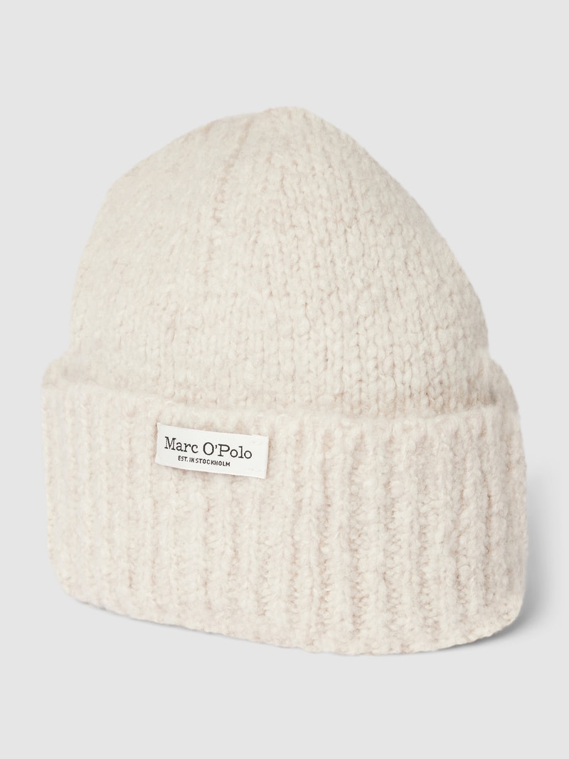 Mütze mit Logo-Patch in offwhite