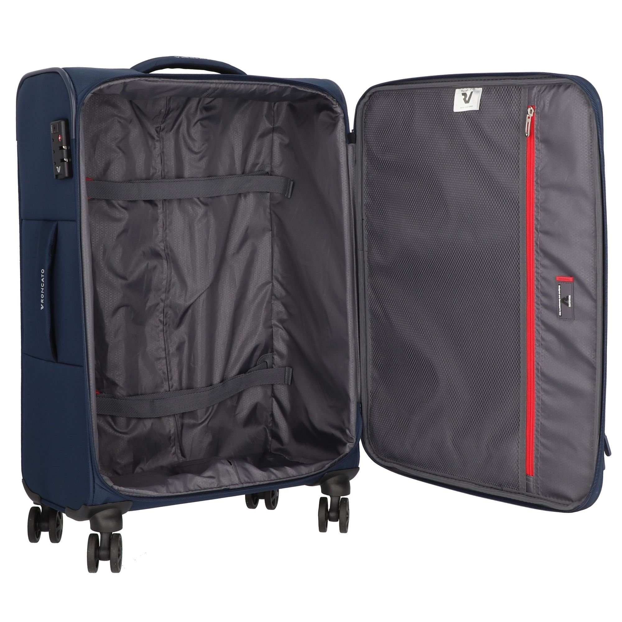 RONCATO Weichgepäck-Trolley Twin, 4 Rollen, Polyester