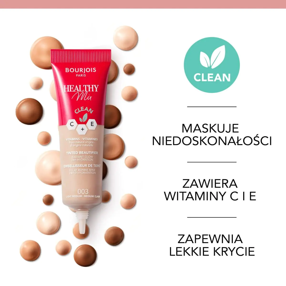 Bourjois Healthy Mix Clean Tinted Beautifier 003 Light Medium tonirana krema